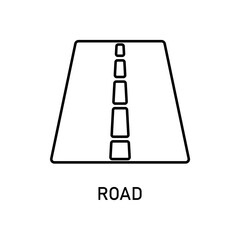 Icon a road, isolated against a clean background.