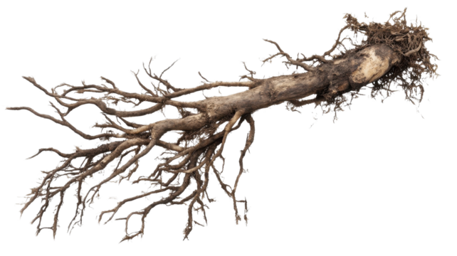 Exploring the intricate beauty of a freshly unearthed root system from a diverse ecosystem revealing life's hidden connections.