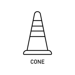 Icon a cone, isolated against a clean background.