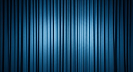 Obraz premium A blue theater curtain with lights shining on it
