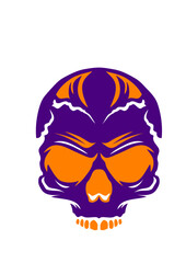 Tete de mort halloween horreur dessin crane