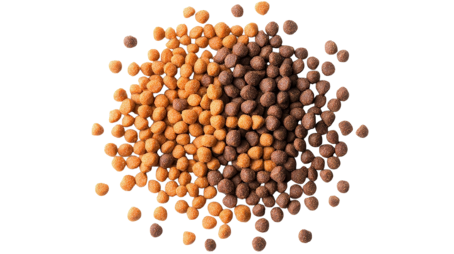 Colorful array of small, round seeds scattered on a clean white surface, highlighting unique textures and tones, creating a visually striking composition in natural light.