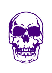 Tete de mort halloween peur dessin crane horreur