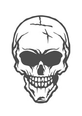 Tete de mort halloween peur dessin crane horreur