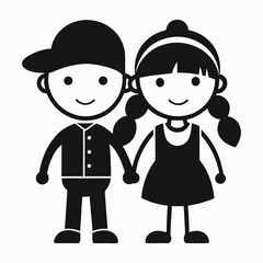 vector illustration of a happy family