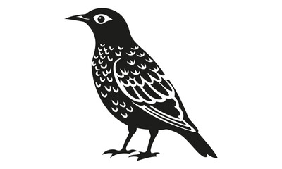 Elegant Bird Silhouette AI-Generated Avian Art