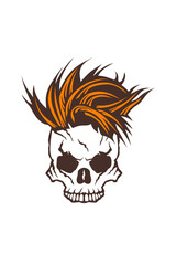 tete de mort hipster coiffure punk