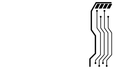Right Side Diagonal Circuit Line Background Minimalist Tech Vector