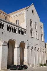 People walking on the alley of Bari on Italy
