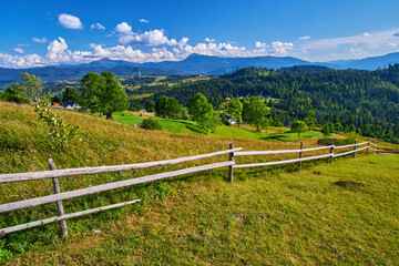 Mountain Meadow Fence Village Landscape