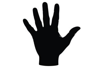 Obraz premium Hand Icon Silhouette Vector Elements Illustration Isolated on White Background