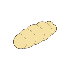 bread isolated on white