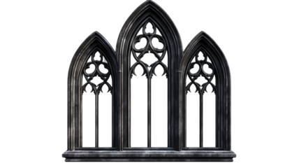 Intricately designed gothic arch windows bringing an aura of mystery and elegance to any space, evoking history and artistry with their stunning detail and craftsmanship.