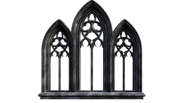 Intricately designed gothic arch windows bringing an aura of mystery and elegance to any space, evoking history and artistry with their stunning detail and craftsmanship.