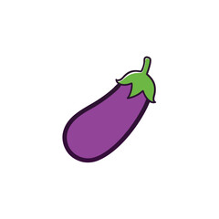 eggplant on a white background