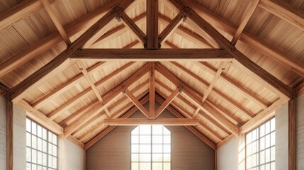 Wooden beamed ceiling