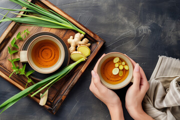 Herbal Detox Tea with Lemongrass and Ginger