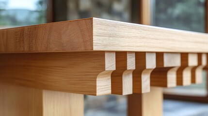 Wooden table detail