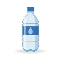 2D flat vector illustration of water bottle icon icon isolated on white background.
