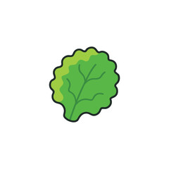 green leaf isolated on white