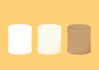 Charred marshmallow. Marshmallow Burnt. marshmallow isolated vector.