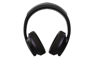 Modern, Sleek Black Over Ear Headphones - Premium High Quality Wireless Audio Gear, Active Noise Canceling Isolated on Transparent PNG HD Background for Music, Studio, Tech Visuals Graphic Element.