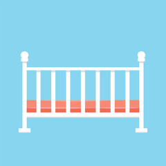 Baby Bed cartoon vector. Baby Bed vector.
