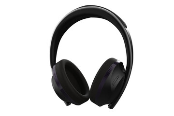 Modern, Sleek Black Over Ear Headphones - Premium High Quality Wireless Audio Gear, Active Noise Canceling Isolated on Transparent PNG HD Background for Music, Studio, Tech Visuals Graphic Element.