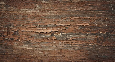Rustic Brown Wood Texture with Peeling Paint High-Resolution Background Image