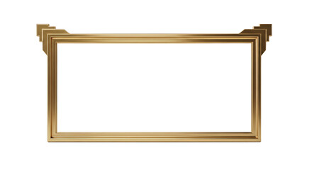 Luxurious golden frame with intricate design for pictures and artwork projects