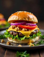 juicy cheeseburger