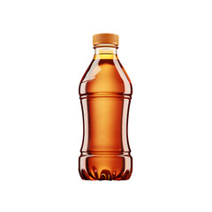 Amber-Colored Plastic Bottle of Beverage - Studio Shot