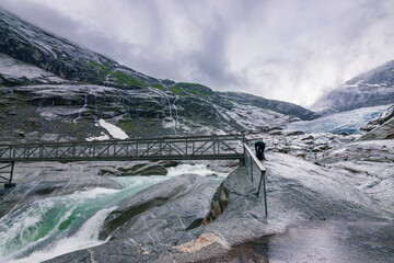 Beautiful view of the hike in Nigardsbreen glacier (Norway)


























