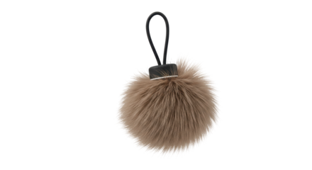 Isolated Fluffy Pom-pom Key Chain Accessories Decorative
