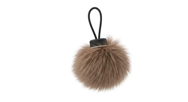 Isolated Fluffy Pom-pom Key Chain Accessories Decorative