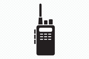 Monochrome communication device icon for emergency use Vector