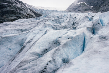 Beautiful view of the hike in Nigardsbreen glacier (Norway)


























