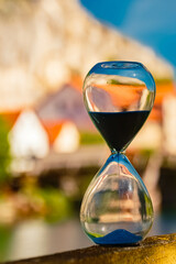 Hourglass landscape shot at Essing, Altmuehltal, Kelheim, Bavaria, Germany