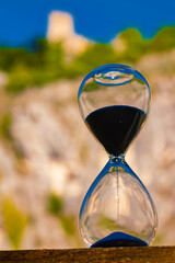 Hourglass landscape shot at Essing, Altmuehltal, Kelheim, Bavaria, Germany