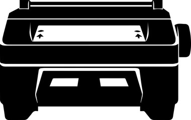 Black and White Printer Vector Icon