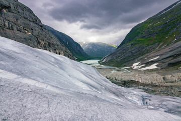 Beautiful view of the hike in Nigardsbreen glacier (Norway)


























