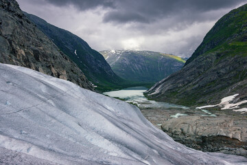 Beautiful view of the hike in Nigardsbreen glacier (Norway)


























