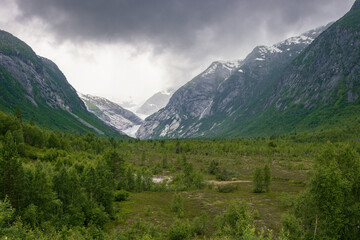 Beautiful view of the hike in Nigardsbreen glacier (Norway)


























