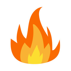 Minimalist Fire Logo Icon with Modern Flame Design