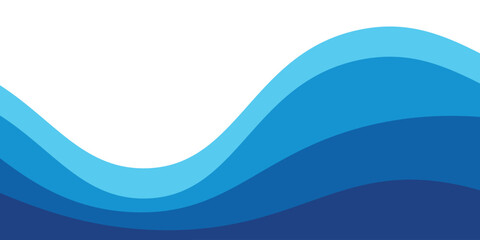 Sea waves layered vector background illustration and sea beach vector illustration.