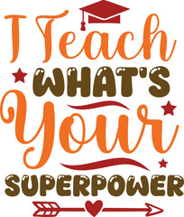 World Teacher's Day SVG Typography Design 
