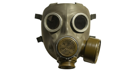 Isolated Vintage Military Gas Mask