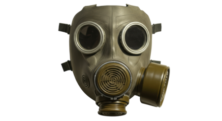 Isolated Vintage Military Gas Mask