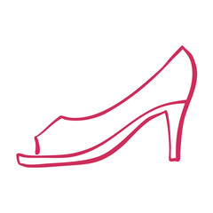 Scribble high heels woman's shoe Perfect for decorate a shoe store, glamorous parties or a fashion blog