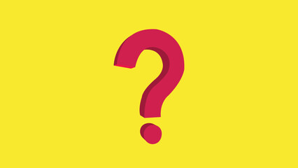 Question mark icon on yellow background. FAQ sign. Vector illustration.